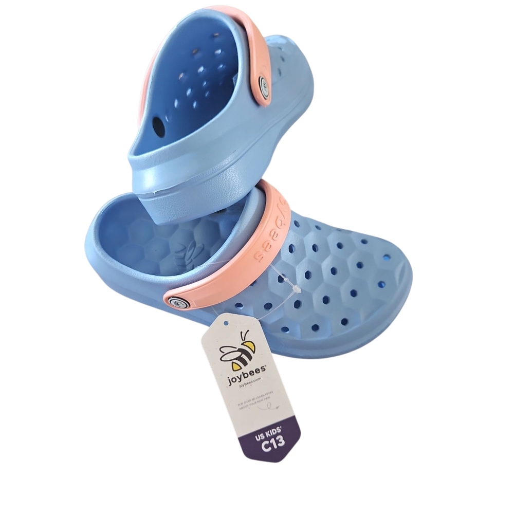 Joybees Size 13 New Kids Blue and‎ Pink Clogs Water Shoes
